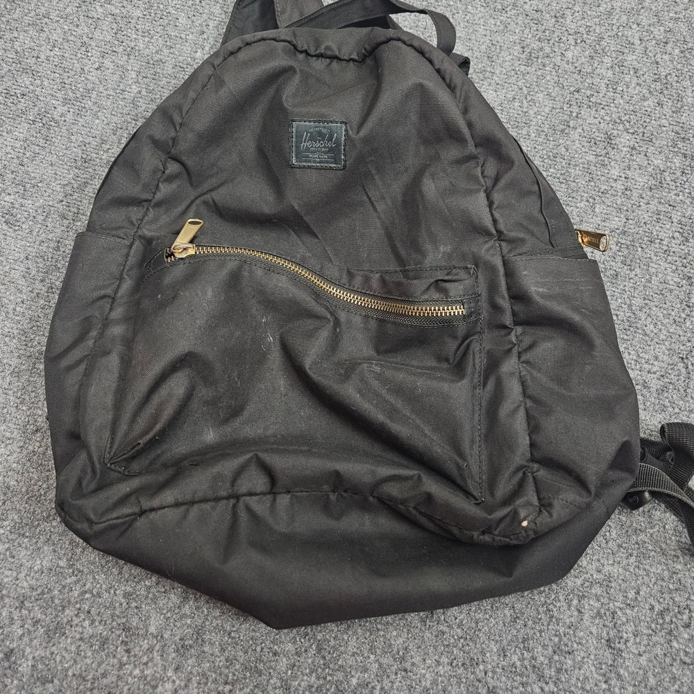 Herschel Supply Black Classic Backpack Red Striped‎ Lining Zip Minimal Urban